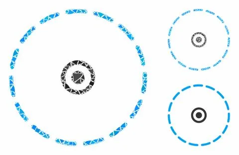 Circle area Composition Icon of Unequal Parts Illustrazione stock