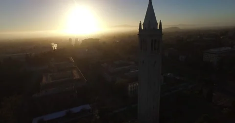 Circle around the Campanile at Sunset Stock-Footage 58074985