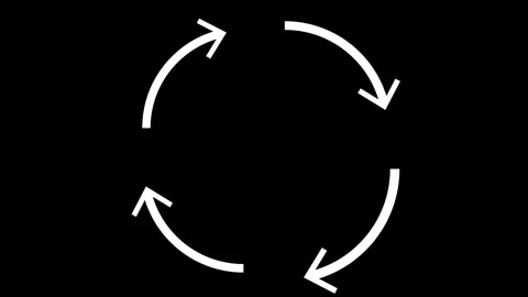Circle arrow 3 4 step cycle flow step process cycle arrow next process gree.. Stock Footage 283618465