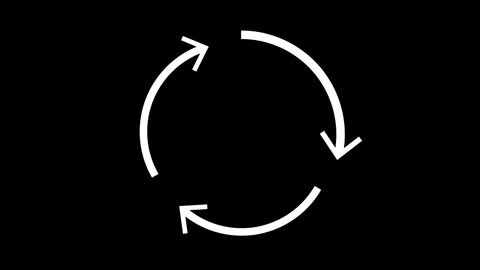 Circle arrow 3 4 step cycle flow step process cycle arrow next process gree.. Stock Footage 283618501