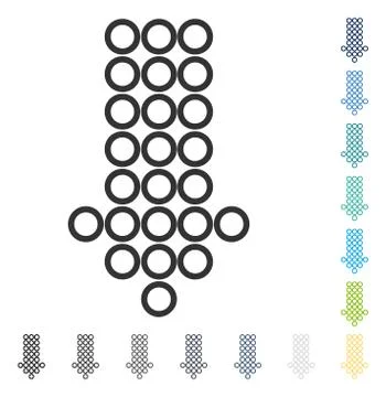 Circle Arrow Down Vector Icon Stock Illustration