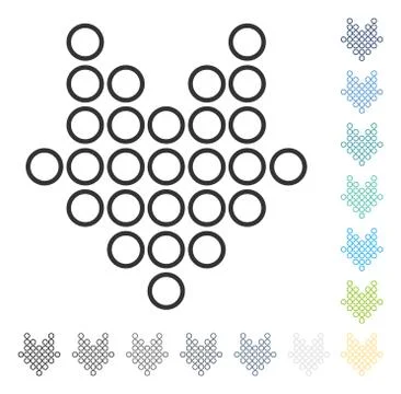 Circle Arrow Down Vector Icon 库存插图