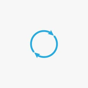 Circle arrow icon. Circled cursor web recycling progress buttons Stock Illustration