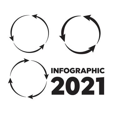 Circle arrow icon. Circled cursor web recycling progress buttons Stock Illustration