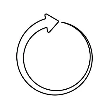 Circle of an arrow icon. Direction design. Vector graphic Stock Illustration