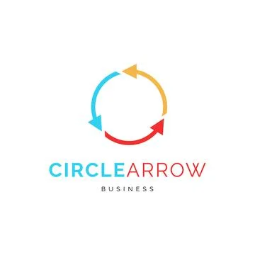 Circle Arrow Icon Logo Design Template Stock-Illustration
