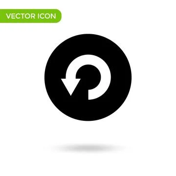 Circle arrow icon. minimal and creative icon isolated on white background. ve Stock Illustration