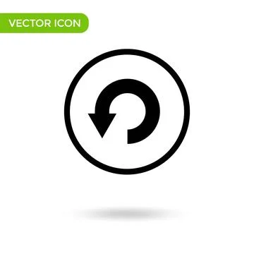 Circle arrow icon. minimal and creative icon isolated on white background. ve Stock Illustration