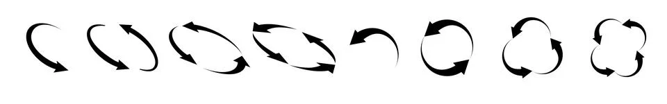 Circle arrow icon set. circular arrow icon refresh reload. Set of circle arrows Stock Illustration