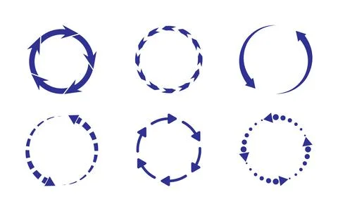 Circle Arrow icon set, refresh, reload, Set of circle arrows rotating. Vect.. 스톡 일러스트