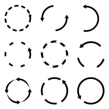 Circle arrow icon. Vector illustration, flat design. イラスト素材