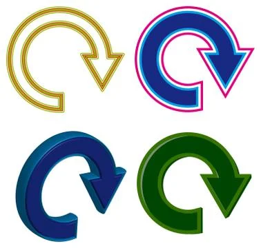 Circle with arrow Stock Illustration