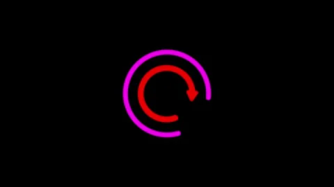 Circle arrow loading and refresh icon animation. Stock Footage 318127160