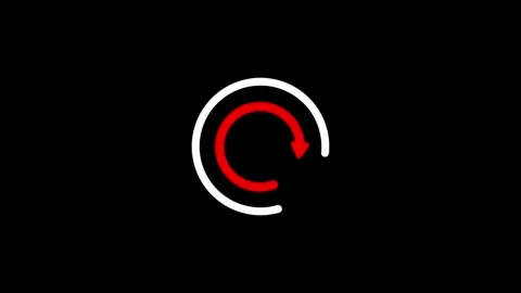 Circle arrow loading and refresh icon animation. Stock Footage 318127231