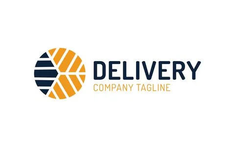 Circle arrow logo design vector. Orange outline logo design. Technology arrow 스톡 일러스트