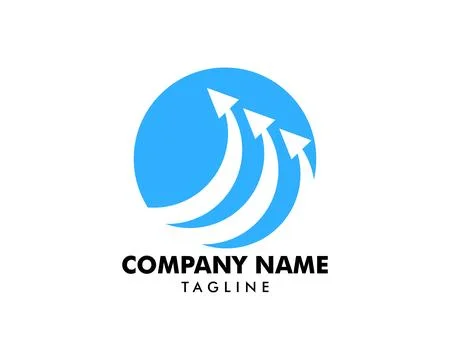 Circle Arrow Logo Template Vector Design Stock Illustration