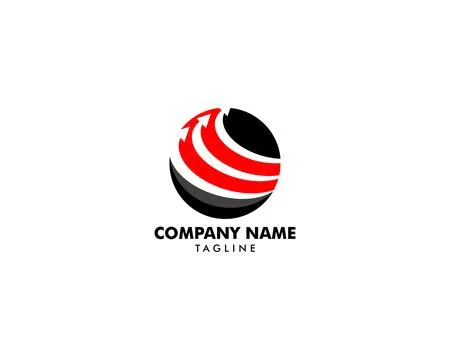 Circle Arrow Logo Template Vector Design Stock Illustration