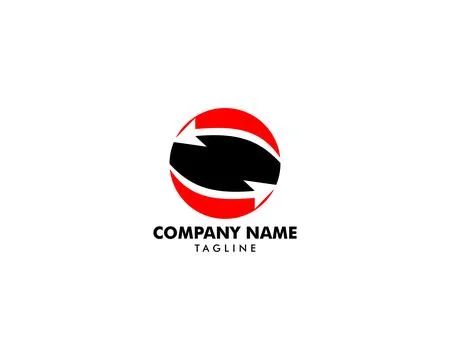 Circle Arrow Logo Template Vector Design Stock Illustration