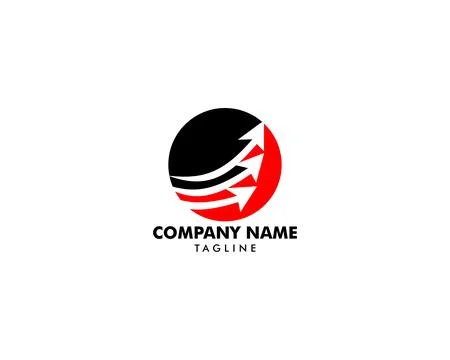 Circle Arrow Logo Template Vector Design Stock Illustration