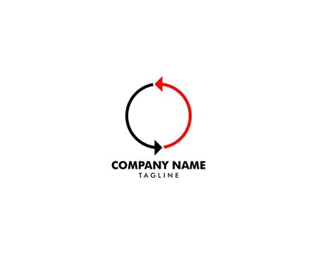 Circle Arrow Logo Template Vector Design Stock Illustration