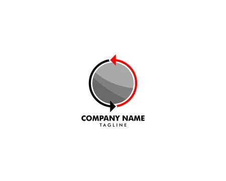 Circle Arrow Logo Template Vector Design 库存插图