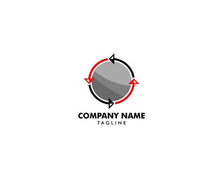 Circle Arrow Logo Template Vector Design 库存插图