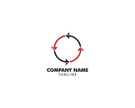 Circle Arrow Logo Template Vector Design 库存插图