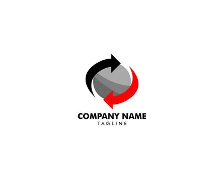Circle Arrow Logo Template Vector Design 库存插图