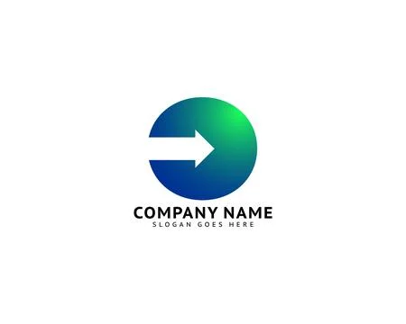 Circle Arrow Logo Template Vector Design Stock Illustration