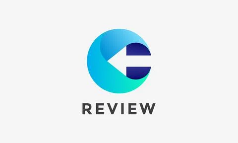 Circle arrow logo vector minimalist design round up concept Stock Illustration