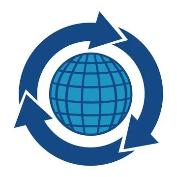 Circle arrow motion logo template Stock Illustration