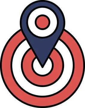 A circle with a arrow pointing to the center Stock Illustration