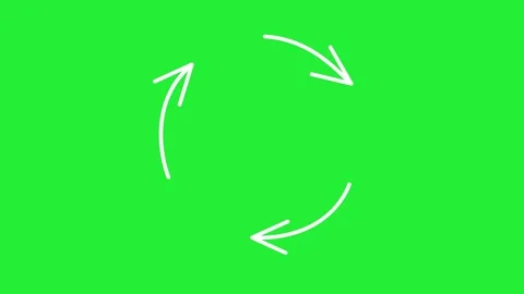 Circle arrow recycle icon green screen Stock Footage 310185779