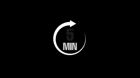 Circle arrow refresh icon with 5 minutes timer animation Stock-Footage 332852807