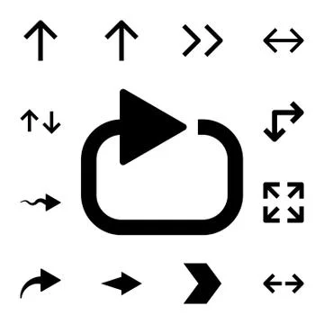 Circle arrow repeat flat vector icon in arrows pack 스톡 일러스트