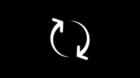 Circle arrow rotated animation on the black background .loaded animation. 스톡 동영상 332959682