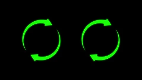 Circle arrow rotated animation on the black background .loaded animation. 스톡 동영상 332959683