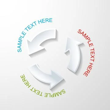 Circle arrow shape presentation Stock Illustration