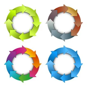 Circle arrows chart Stock Illustration