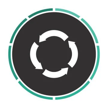 Circle arrows computer symbol Stock Illustration