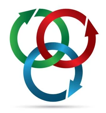 Circle arrows group 스톡 일러스트