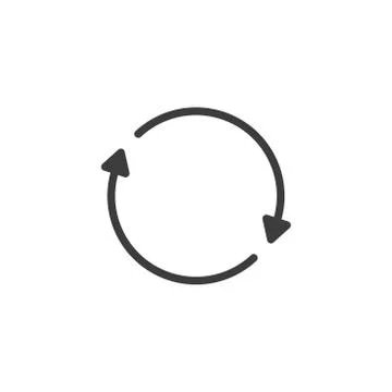 Circle arrows icon on white background Stock Illustration