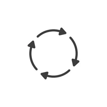 Circle arrows icon on white background Stock Illustration