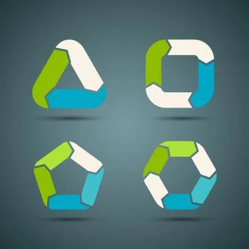 Circle arrows for info graphic Stock Illustration
