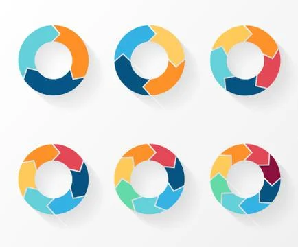 Circle arrows for infographic, diagram, graph Stock Illustration
