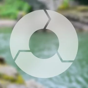 Circle arrows linear infographic. Template for cycle diagram, graph Stock Illustration