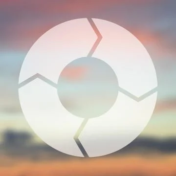 Circle arrows linear infographic. Template for cycle diagram, graph Stock Illustration