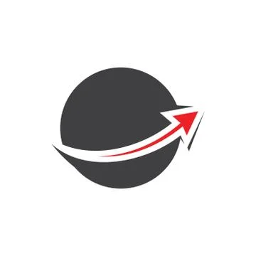 Circle arrows motion fast global marketing logo Stock-Illustration