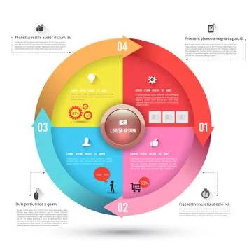 Circle arrows options Stock Illustration