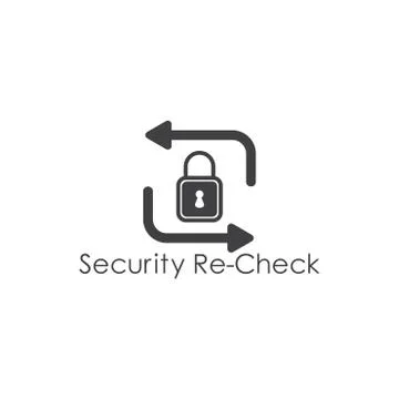 Circle arrows padlock symbol vector Stock Illustration